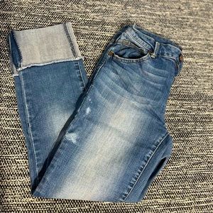 Distressed Crop Jeans